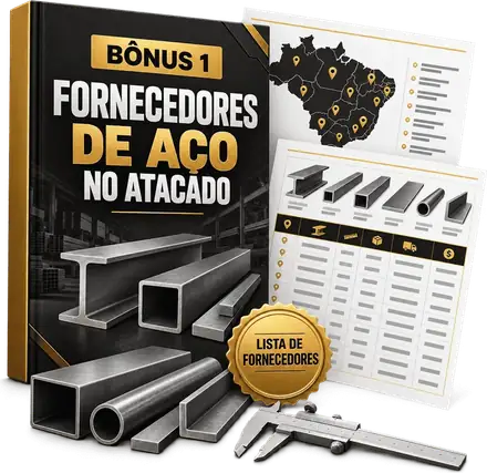 Bônus 1: Fornecedores de Aço no Atacado, com mapa e lista de fornecedores