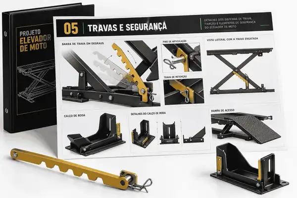 Prancha 05: trava em degraus, calço de roda e rampa