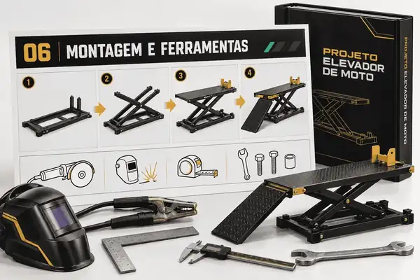 Prancha 06: sequência de montagem e ferramentas